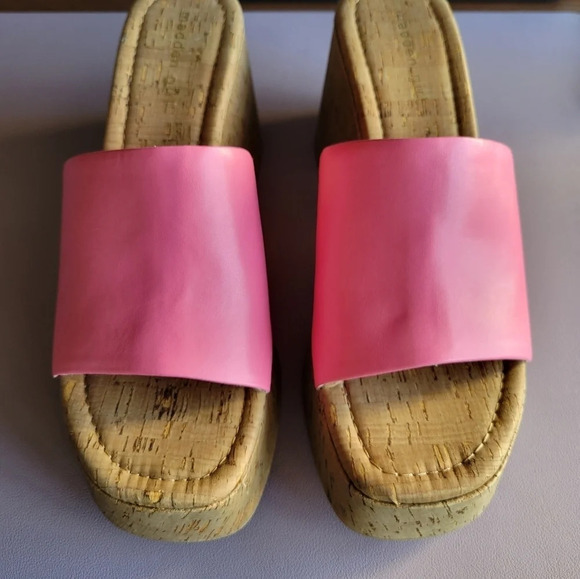 Madden Girl Zahara Cork Platform Sandals Women's 9.5 Y2K Spice Girls Bratz Dolls - Picture 3 of 8